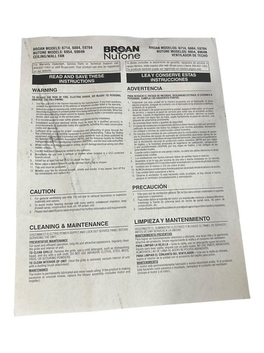 Broan Nutone Bathroom Ventilation Exhaust Fan Housing w/4" Duct for Models 6714+ - Picture 15 of 24