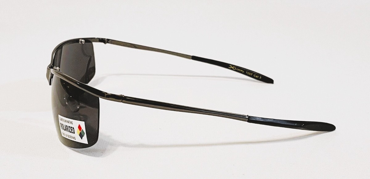 X Loop POLARIZED Sunglasses Metal Half Frame Polarized Lenses Sport Driving 