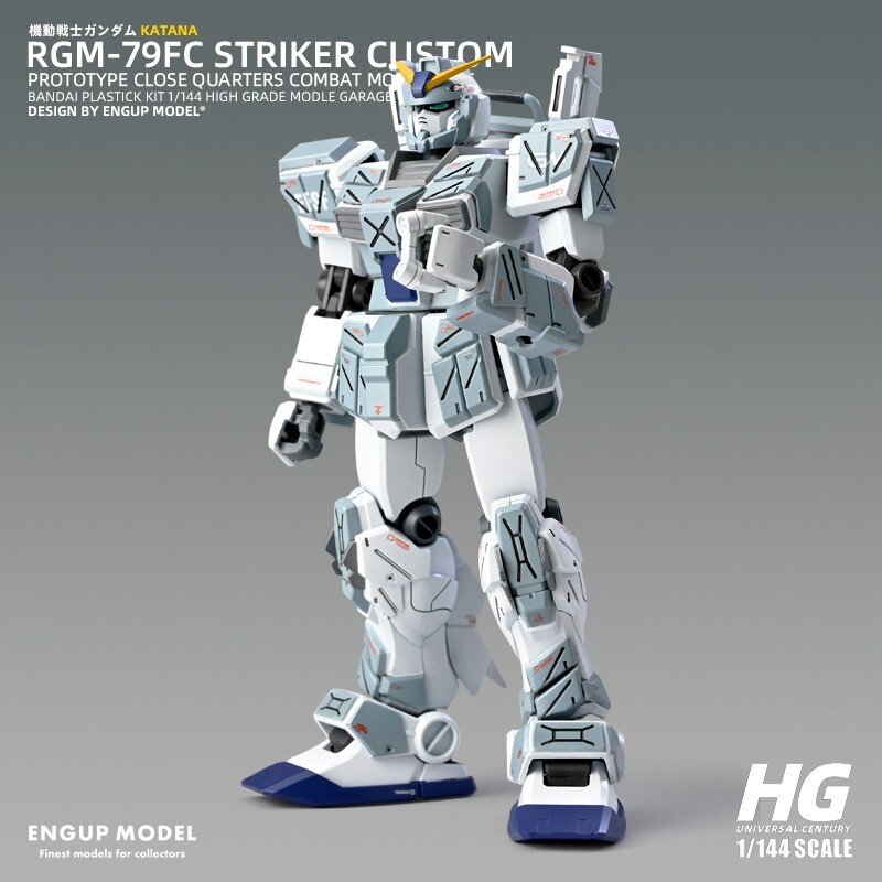 1/144 HG UC RGM-79FC Striker Custom Katana Gundam 3D