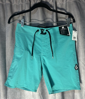 Volcom  Lido Print Mod Boardshorts Boys' 26 Cleanwater Pocket Lace Up Closure