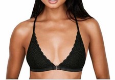 Victoria's Secret Front-close Bralette Black Daisy Lace S,M,L NWT
