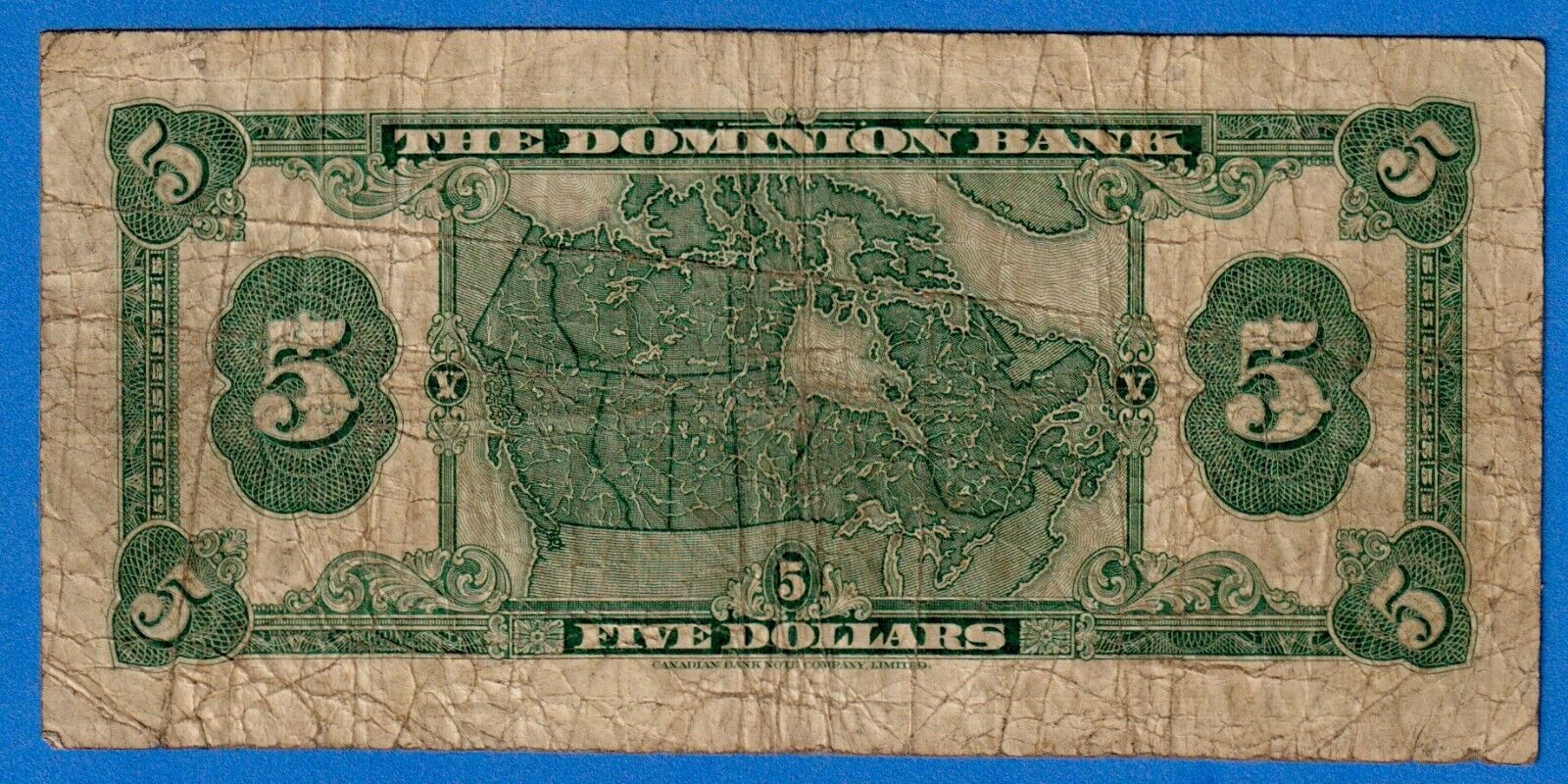 1935 The Dominion Bank $5 P-S1033 Circulated Note - 165434