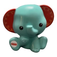 Fisher Price Blue Red Soft Plastic Elephant Toy Sitting 2015