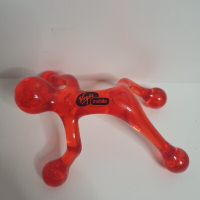 Virgin Mobile Promo Crawling Person 4 Ball Massager Clear Red Rare Collectable