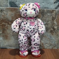 Sassy Kitty Cat Build A Bear Leopard Cheetah Plush Pawfect Pink Heart 18