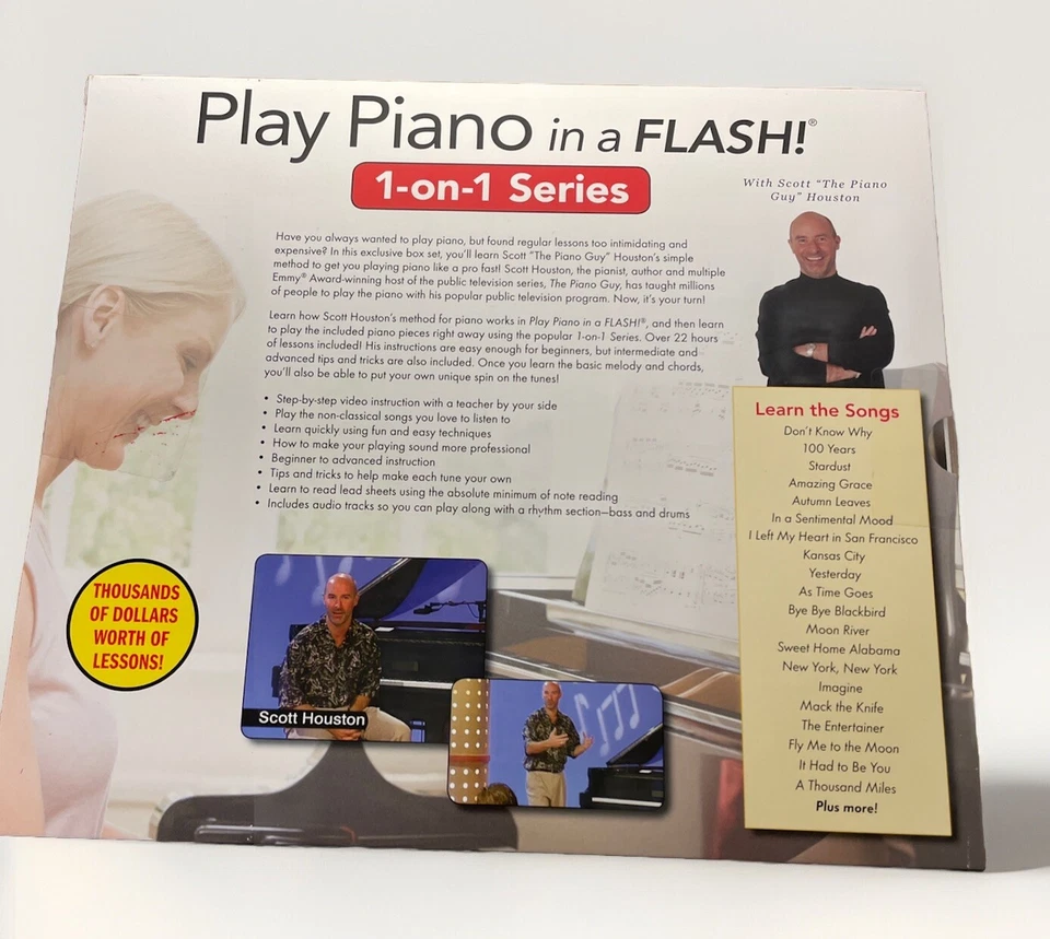 Play Piano In A Flash! 1 On 1 Series 11 DVDs Scott Houston Guy PBS Lessons NEW - Image 2 of 4