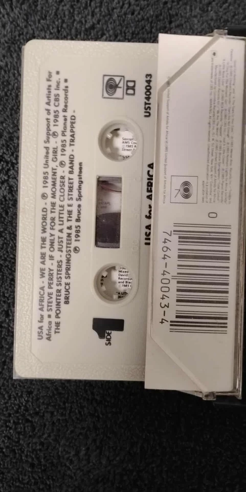 USA for Africa We Are The World Cassette Tape Chicago Steve Perry untested Foto 2 de 3