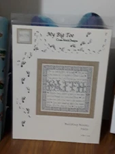 NEW MY BIG TOE DESGINS - "BUILDING BLOCKS FAITH" CROSS STITCH Chart Pack 2006
