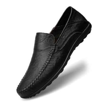 Summer Men's Casual Shoes Geniune Leather Loafers Moccasins Breathable Shoes 