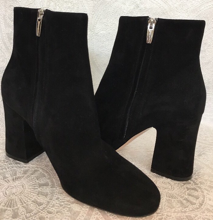 Gianvito Rossi Ankle Boot Black Margaux Suede New Size 40 UK