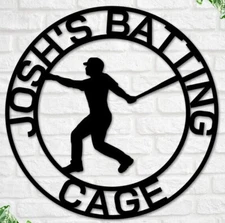 Personalized Baseball Metal Name sign Home Decor Decorative Wall Art Best Gift