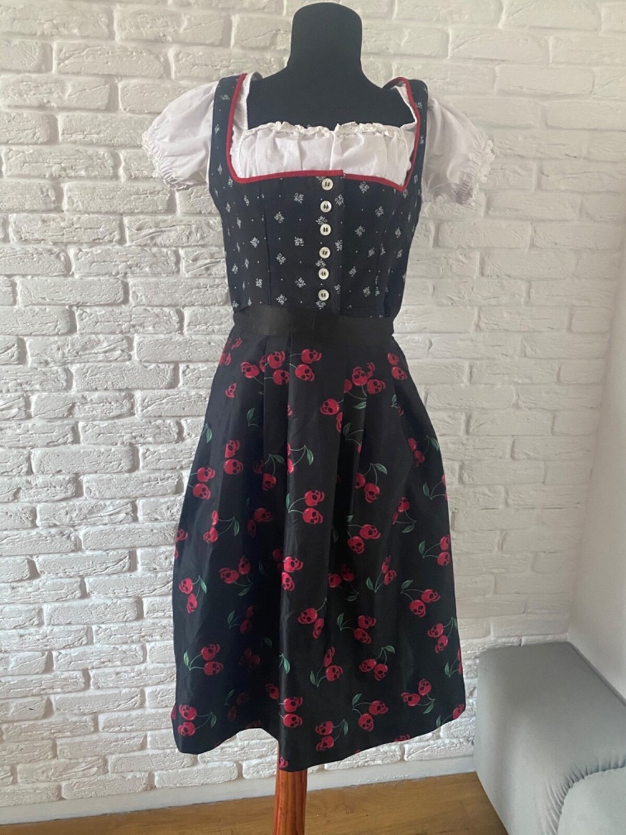 black dirndl dress Wenger Tyrol Oktoberfest and Blouse and an apron and its easy to karako suits queens Carolina Herrera - Black Size:42 inch