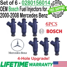 OEM 6Pcs Bosch 4Hole Upgrade Fuel Injectors for 2003 Mercedes Benz ML320 3.2L V6