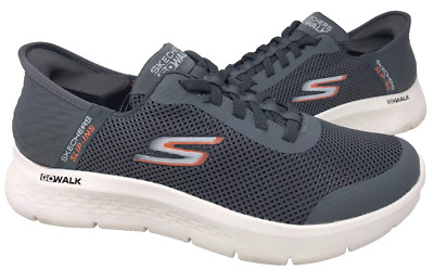 Skechers Men's Slip-ins Go Walk Flex Hands Up Gry  Sneakers Sz:10 118ST