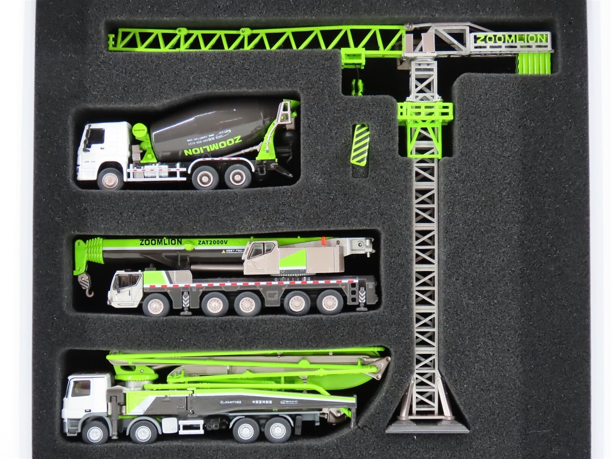 1:100 Scale Zoomlion Products Model Set w/3 Vehicles & Tower 1:100 Scale Zoomlion Products Model Set w/3 Vehicles & Tower