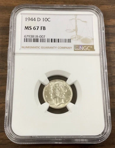 1944-D Mercury Dime NGC MS67 FB