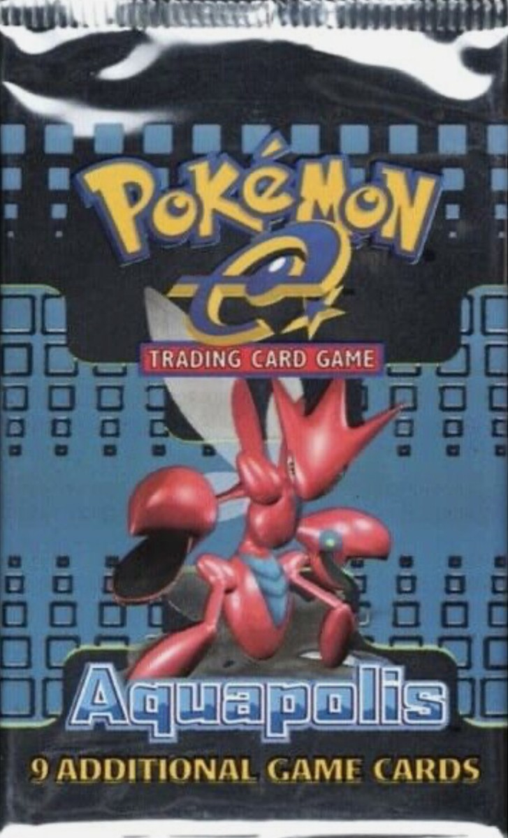 2003 Pokemon Card Game (TCG) AQUAPOLIS Empty Booster Packs Wizards of the  Coast
