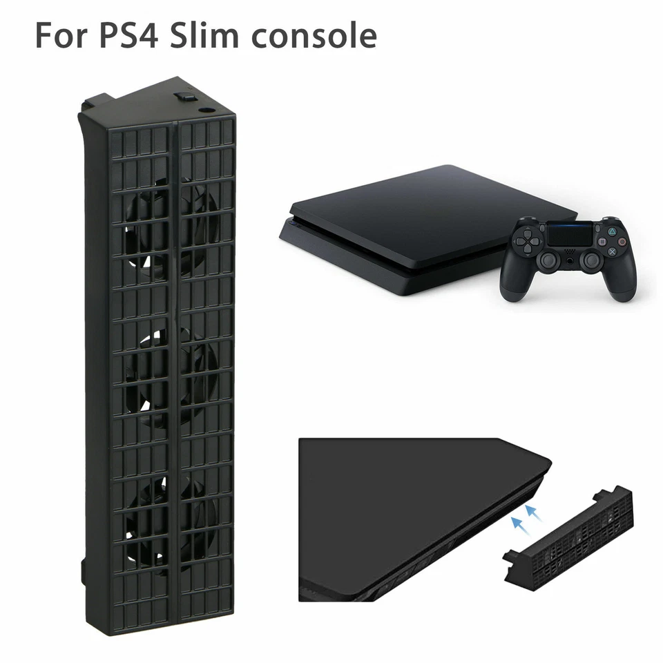3 Fan External Cooling Fan Cooler Temperature Control for Playstation 4 PS4 Slim - Image 2 of 4