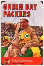 1962 Green Bay Packers Yearbook Lombardi Vintage Reproduction Metal Sign 8 x 12