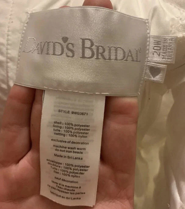 vestido de novia davids talla 20w blanco suave  Foto 4 de 4