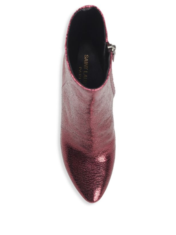 Stivaletti Saint Laurent Loulou in pelle metallizzata prezzo al pubblico 36: $ 1.095 00