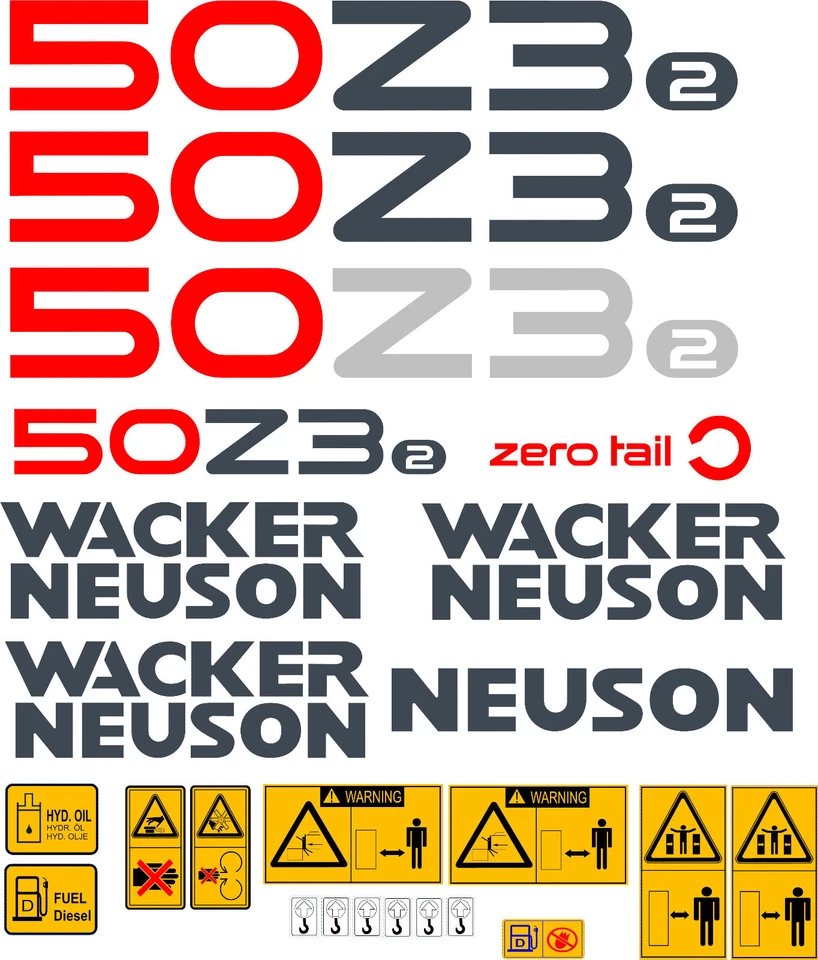 NEUSON 50Z3 DIGGER DECALS STICKER SET - image 1 of 1