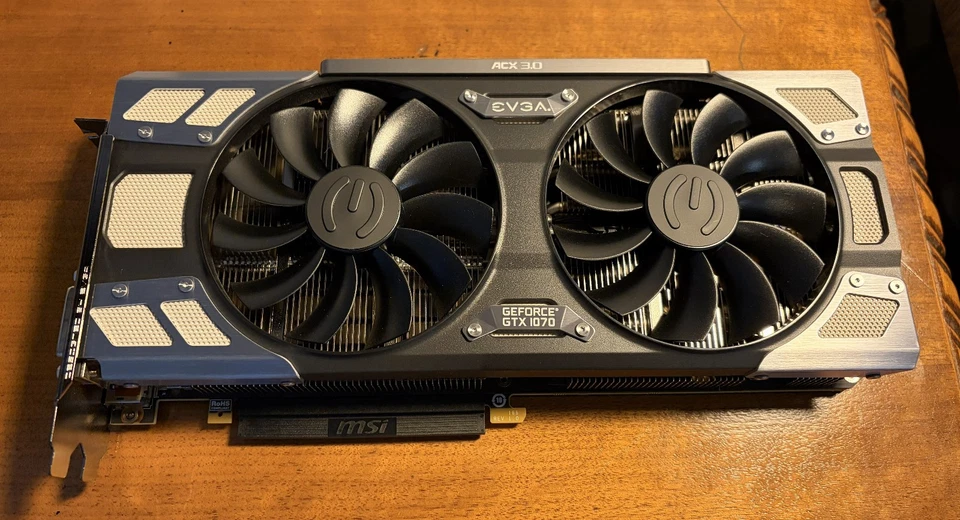 Used - EVGA GeForce GTX 1070 FTW GAMING ACX 3.0 8GB GDDR5 graphics card - Image 2 of 3