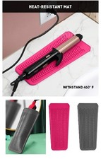 2 Pack Heat Resistant Silicone Mat Pouch for Flat Iron, Curling Iron,Hair wand