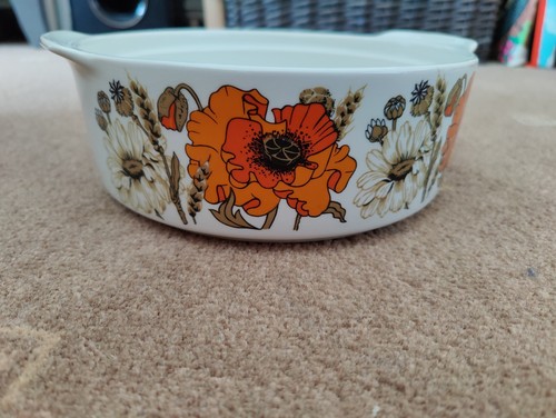Vintage J&G Meakin Studio 1970s Poppy Serving Bowl no lid