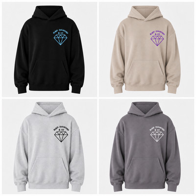 All-Season Round Relaxed Hoodies Black Diamond & Co.