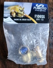 Fumoto F106SX M14-1.5 Short Nipple Quick Engine Motor Oil Drain Valve w Clip NEW