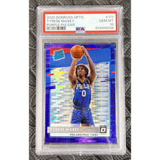 2020 Donruss Optic #171 Purple Pulsar Tyrese Maxey Rookie 76ers PSA 10 Gem Mint