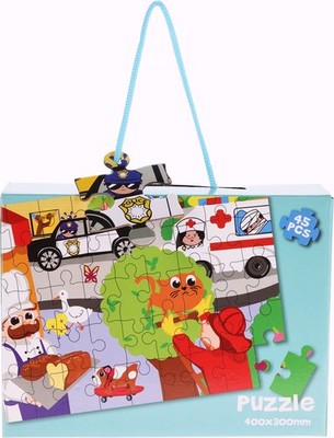 Kinder Pädagogisches Puzzle Set Alter 4+, 4 gemischte Tiere & Freund Thema Design