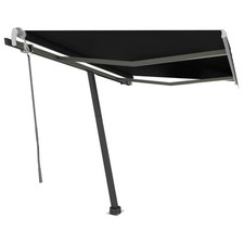Manual Retractable Awning Canopy Outdoor Awning Folding Arm with LED vidaXL