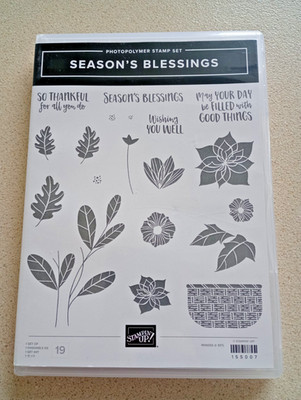 Stampin' up! Season's Blessings Photopolymer Stamp set New