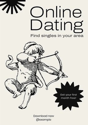 Online dating poster