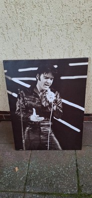 Elvis Presley Bild Druck auf Leinwand groß, 60x80x3 cm