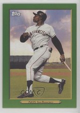 2020 Topps Turkey Red 2020 Series 2 Green 8/10 Willie Mays #TR-77 HOF 15g5