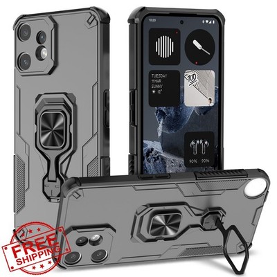 Btstring Nothing CMF Phone 2 Pro Case Black Metal Stand Shockproof