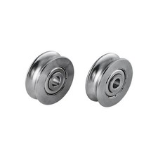 Stainless Steel 5mm Deep U Groove Ball Bearings Pack of 2, Pulley Bearing Whe...
