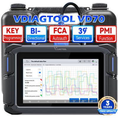 VDIAGTOOL VD70 OBD2 Scanner Bidirectional Diagnostic Tool Offline Programming