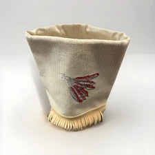 Hermes Tipi Quiver Children’s  Drawstring Bag - Toile Velvet Lambskin - Beige