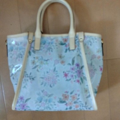 Samantha Thavasa 2way Shoulder Bag Tote Bag Tulle Flower Polyester 
