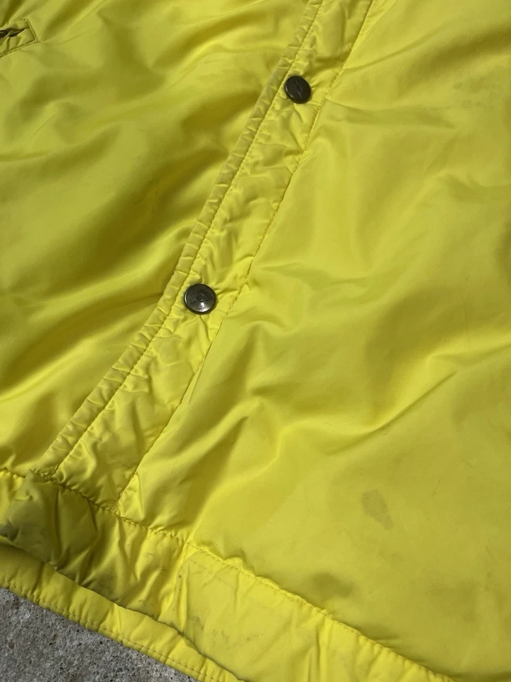 Vintage Eddie Bauer Jacket Mens XL Yellow Premium Goose Down Puffer Coat 70s USA - Image 3 of 4