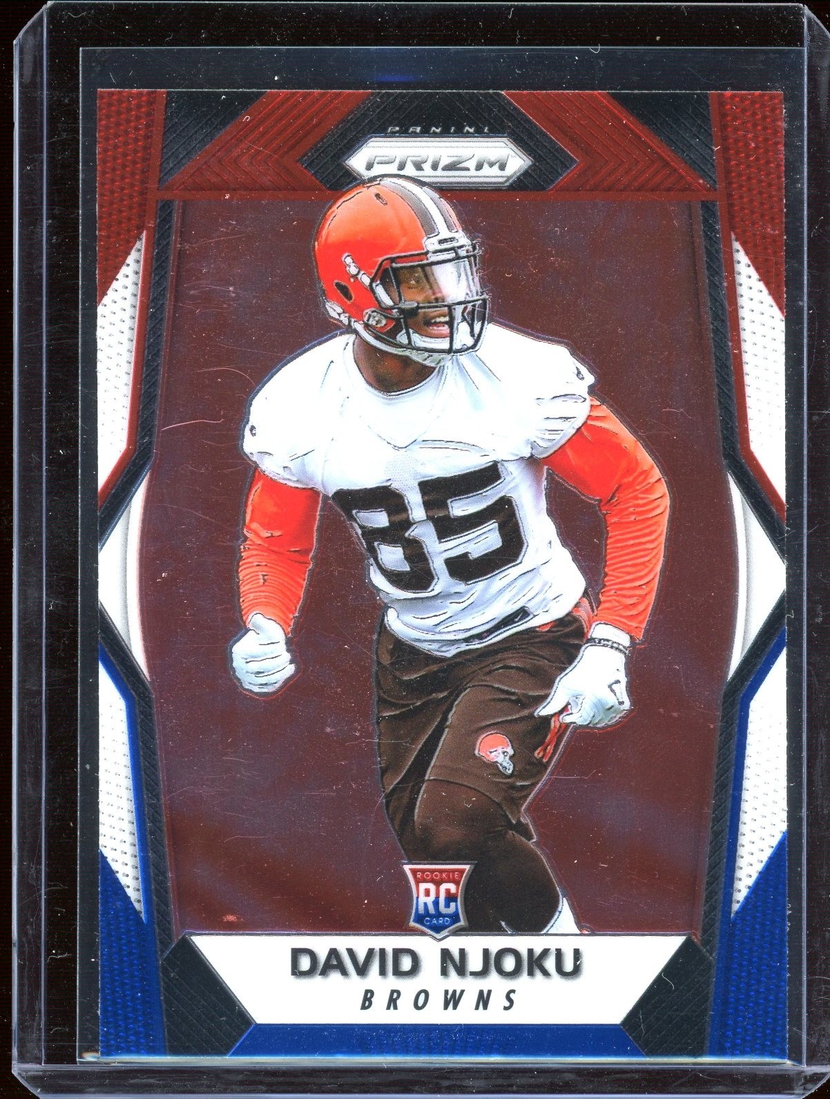 2017 Panini Prizm David Njoku #201 Red White & Blue Prizm Rookie RC Browns