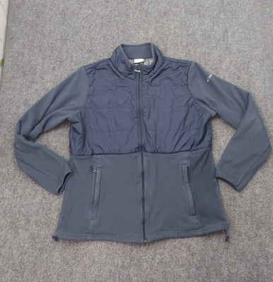 Columbia Omni Heat Jacket Womens 2XL Blue Full Zip Hybrid Quilted Puffer Pockets