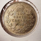 1920 **  CANADA SILVER 10 CENT  ***NICE*** FREE SHIPPING   C4212