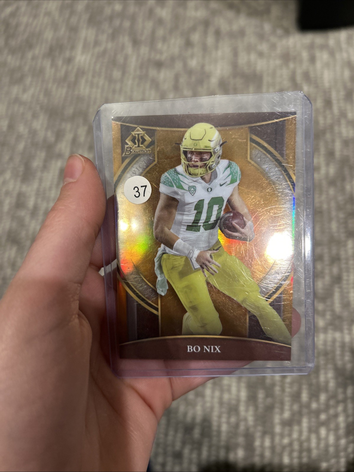 2022 Bowman University Chrome Bowman Invicta Bo Nix Orange Refractor /25 RC