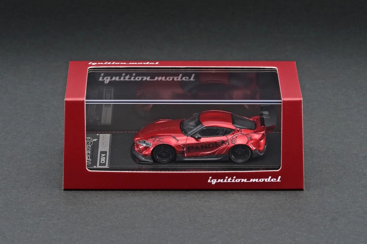 Ignition Model Red Metallic Pandem Toyota Supra (A90) 1:64 Diecast