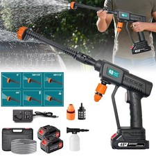 48V Cordless Pressure Washer, Portable Power Washer with 2 Battery 6-In-1 Nozzle